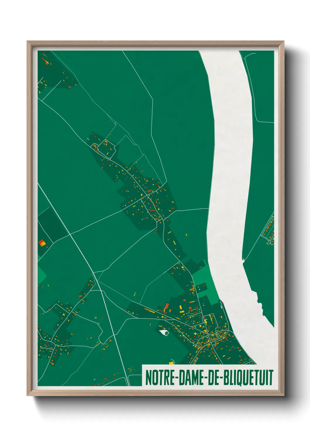 Un poster carteNotre-Dame-de-Bliquetuit