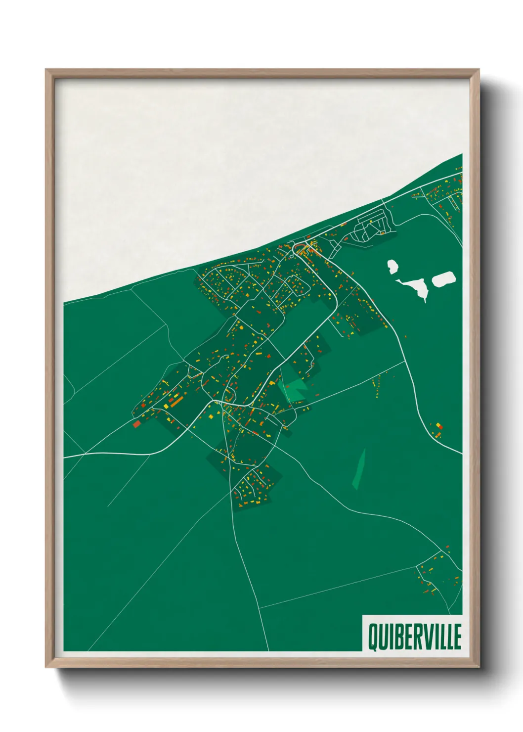 Une affiche de carte sur Quiberville