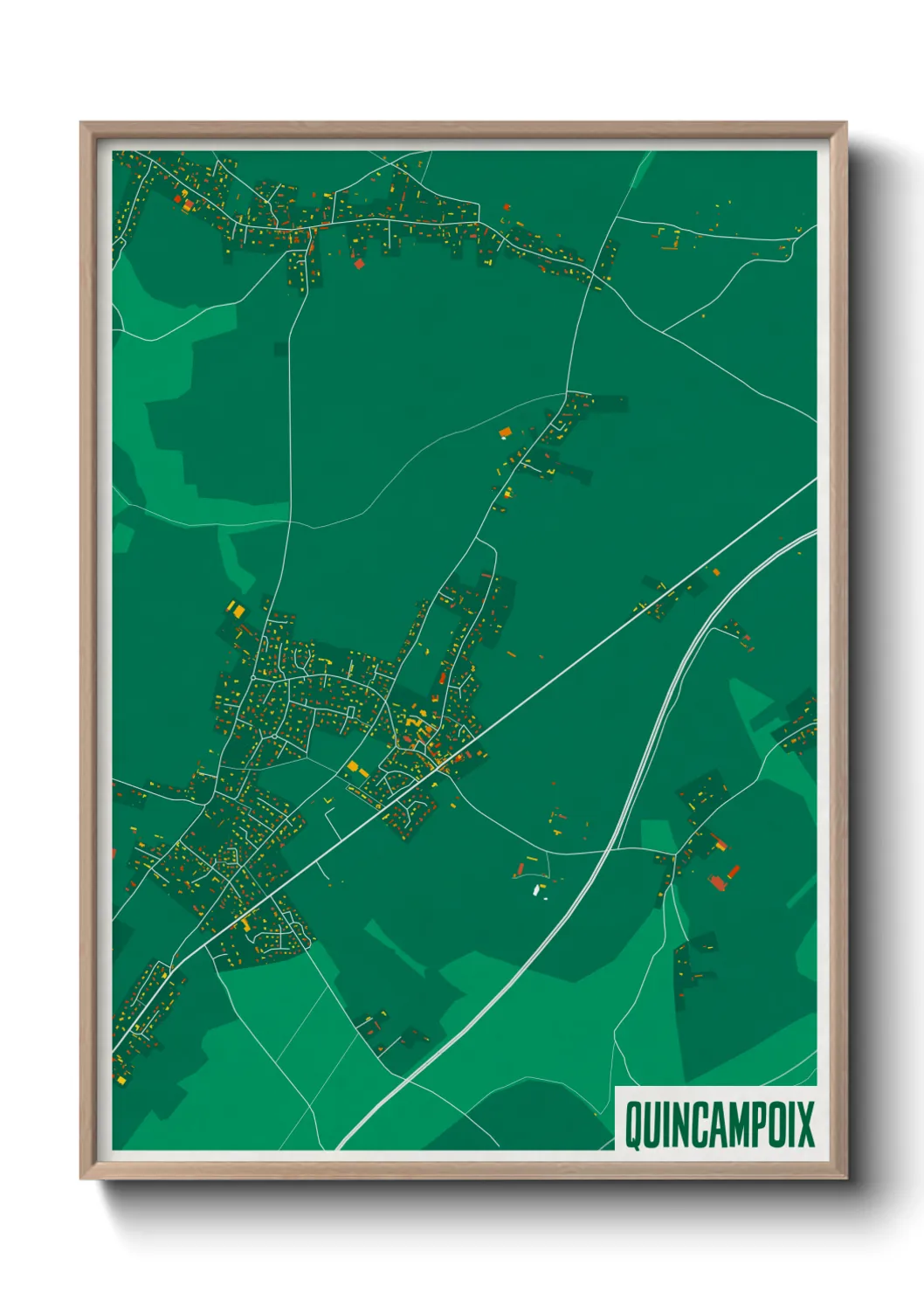 Une affiche de carte sur Quincampoix