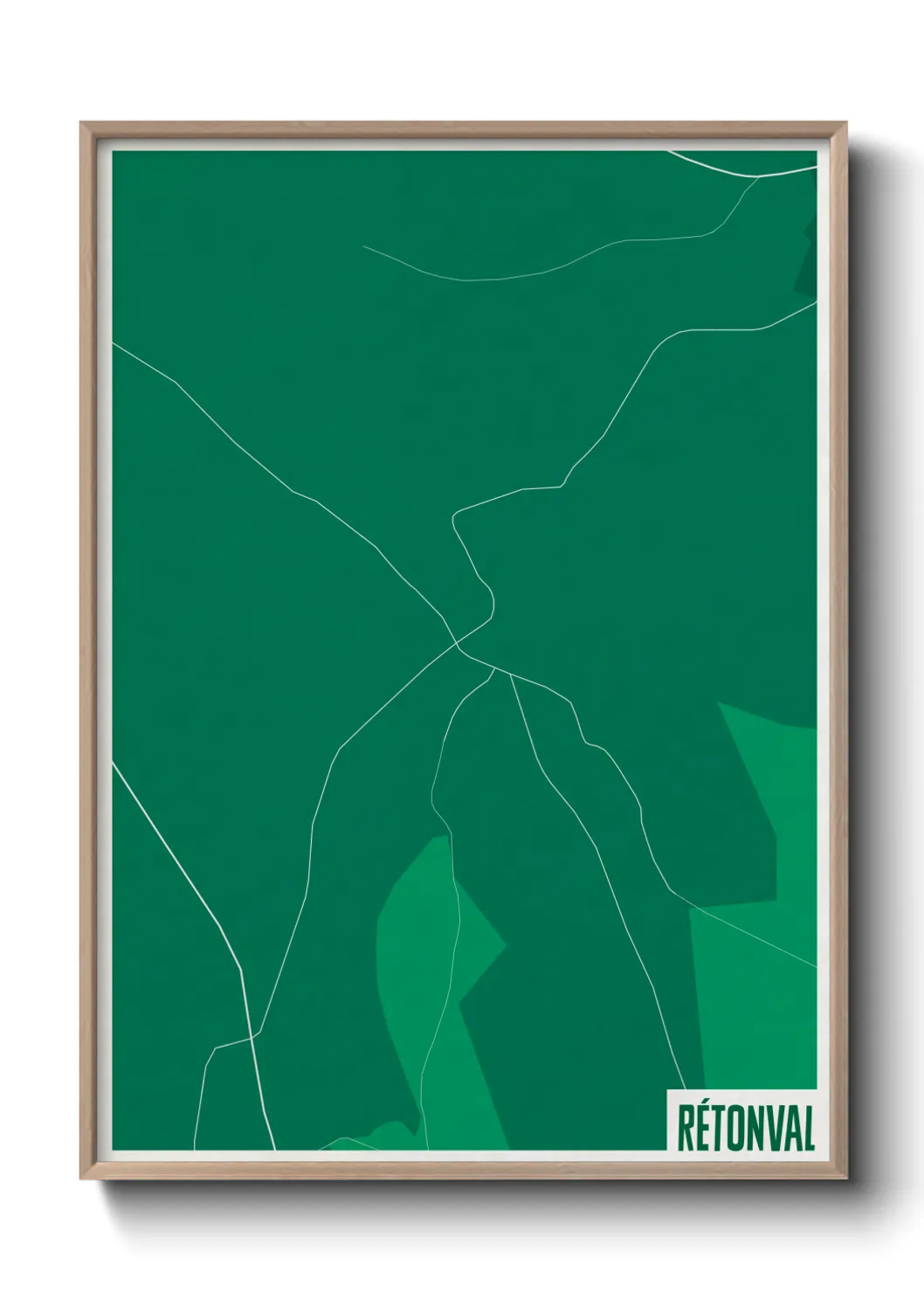 Une affiche de carte sur Rétonval