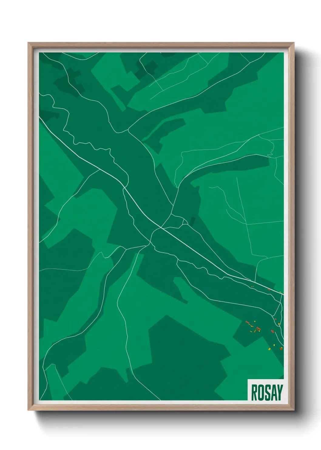 Une affiche de carte sur Rosay