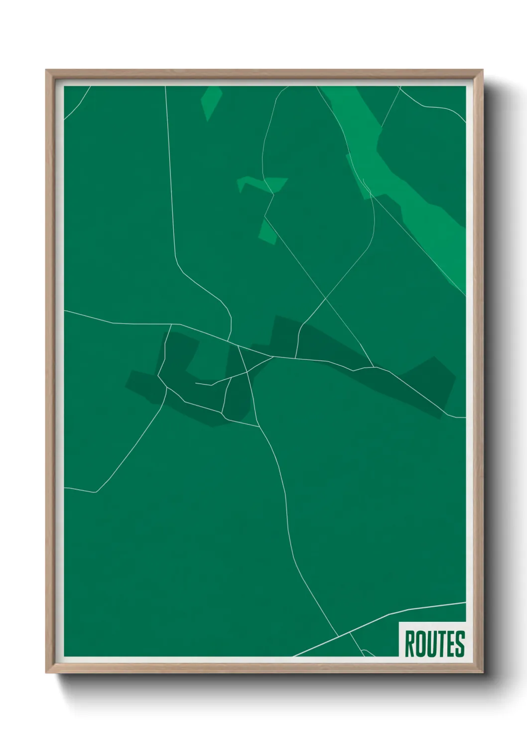 Une affiche de carte sur Routes