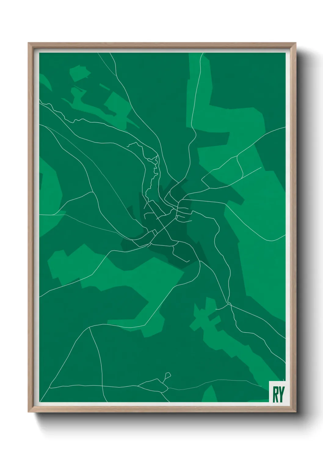 Une affiche de carte sur Ry