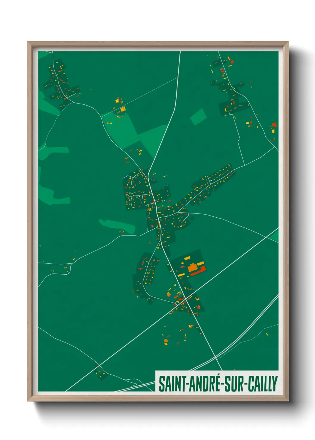 Une affiche de carte sur Saint-André-sur-Cailly
