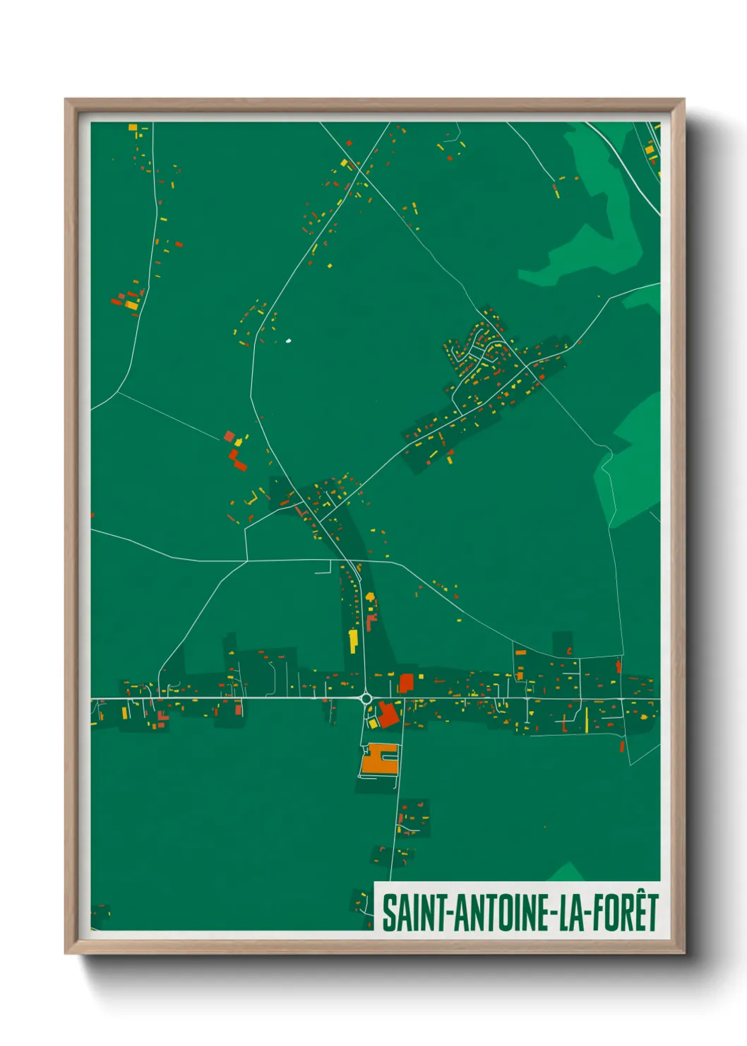 Un poster carteSaint-Antoine-la-Forêt