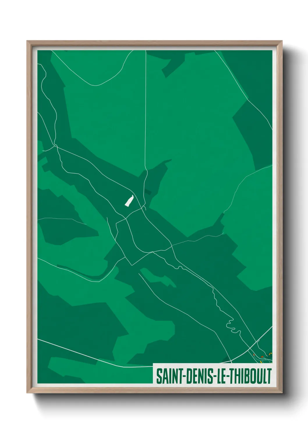 Une affiche de carte sur Saint-Denis-le-Thiboult