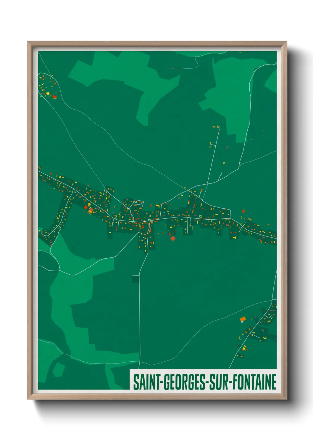 Une affiche de carte sur Saint-Georges-sur-Fontaine