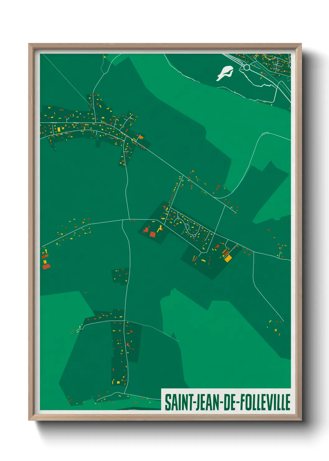 Une affiche de carte sur Saint-Jean-de-Folleville