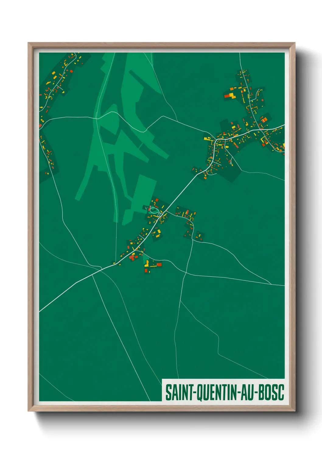 Un poster carteSaint-Quentin-au-Bosc