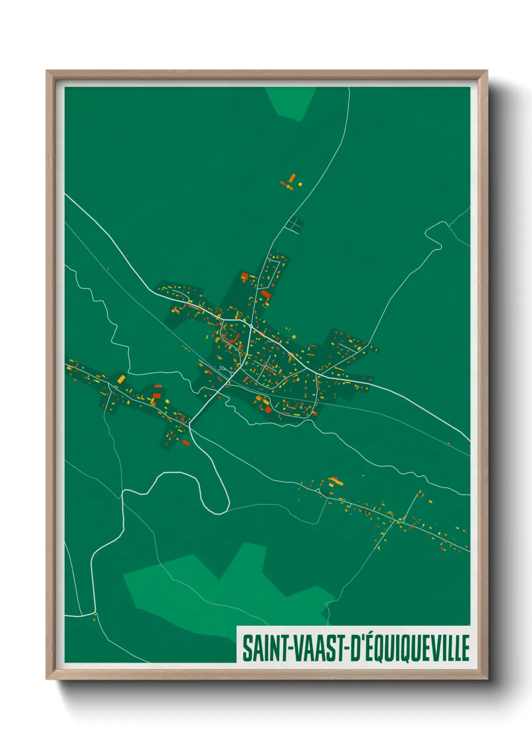 Un poster carteSaint-Vaast-d'Équiqueville