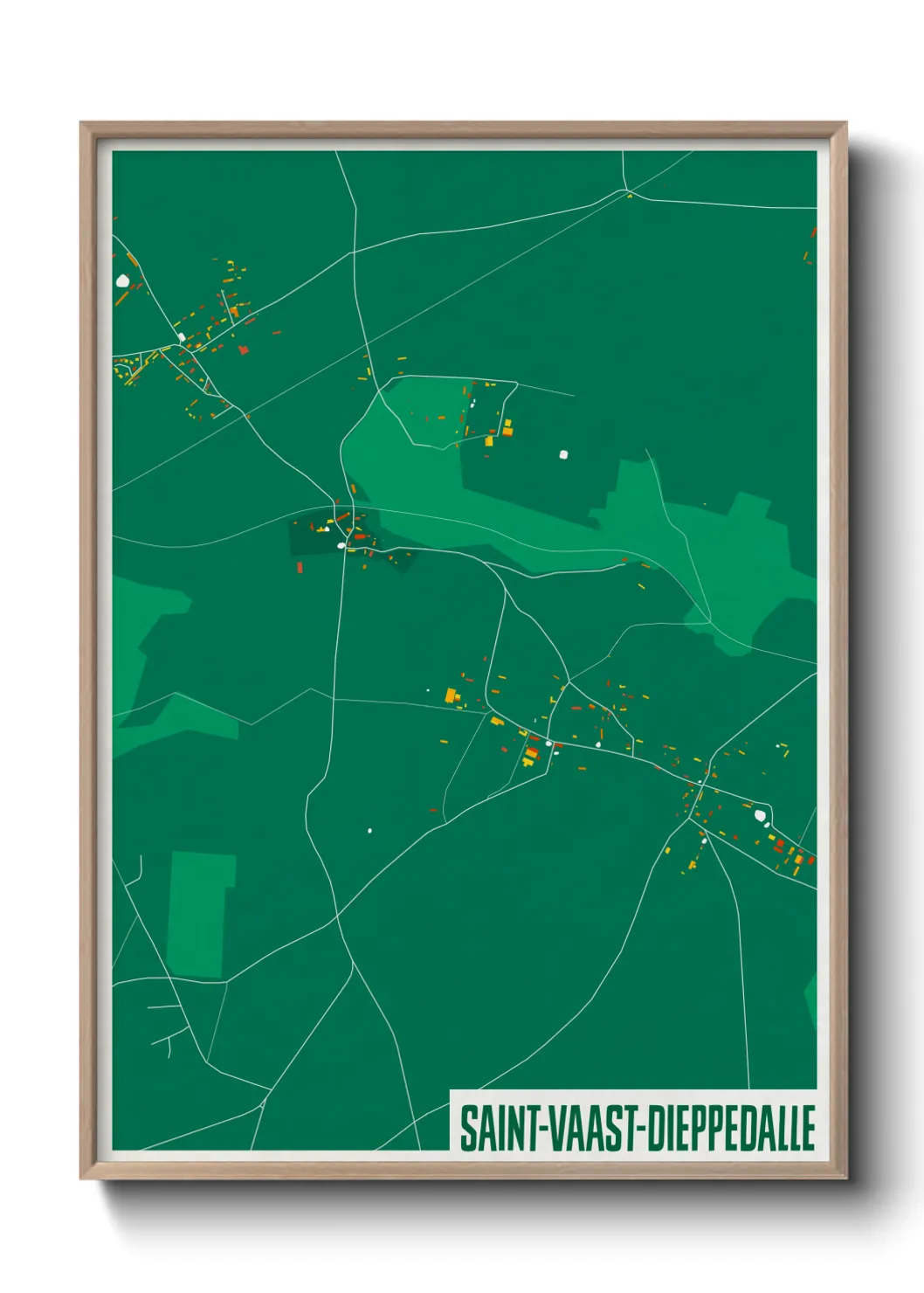 Un poster carteSaint-Vaast-Dieppedalle