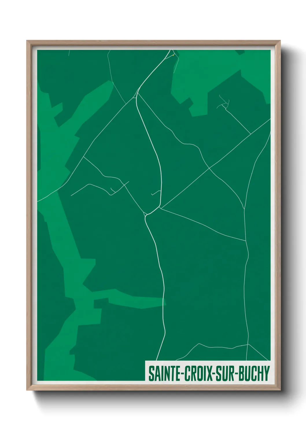 Une affiche de carte sur Sainte-Croix-sur-Buchy