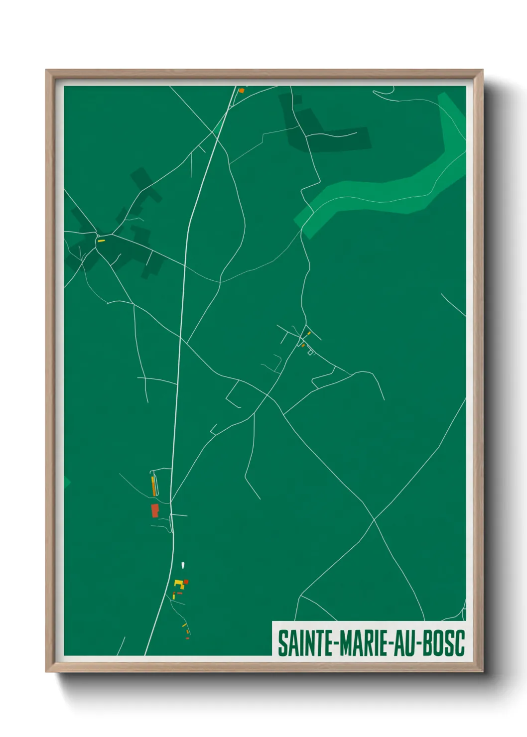 Un poster carteSainte-Marie-au-Bosc