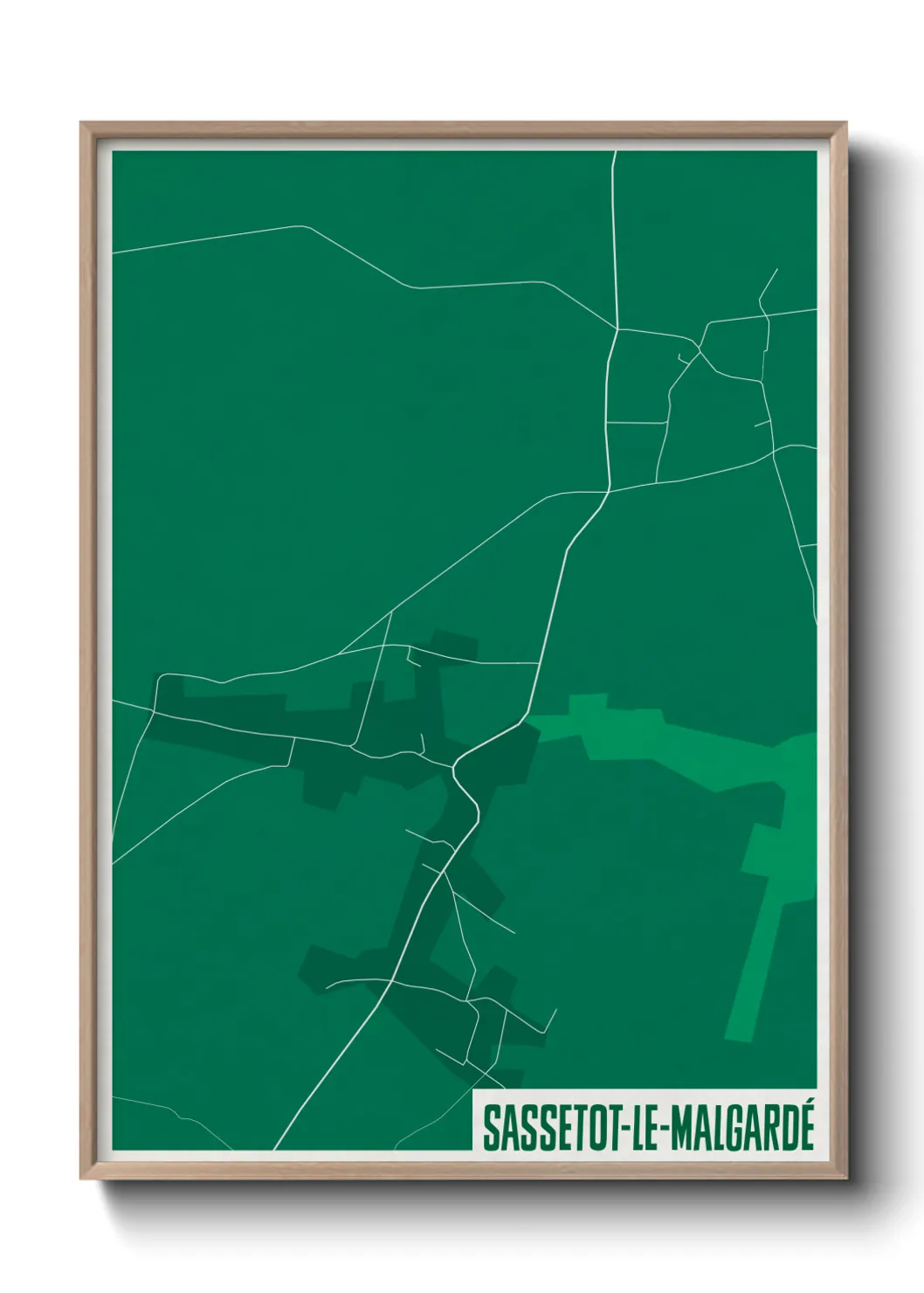 Une affiche de carte sur Sassetot-le-Malgardé