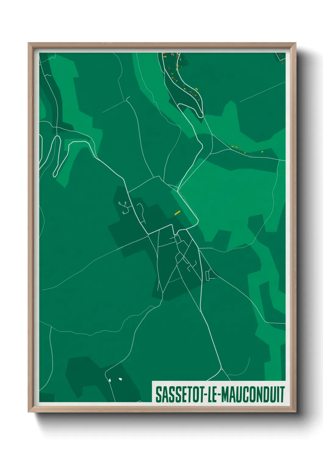 Une affiche de carte sur Sassetot-le-Mauconduit