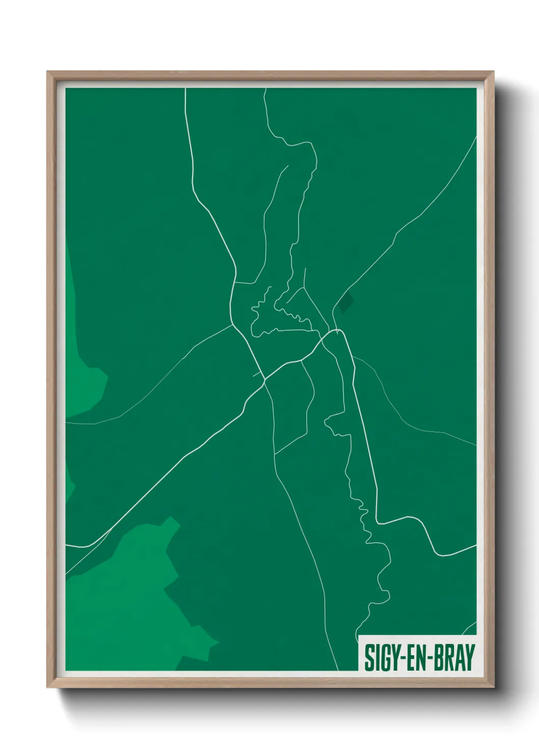 Une affiche de carte sur Sigy-en-Bray