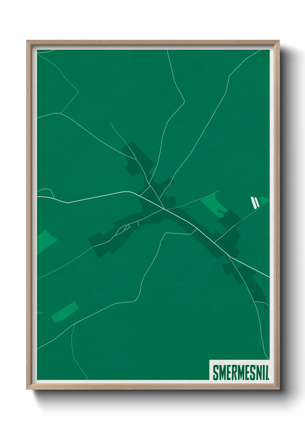 Une affiche de carte sur Smermesnil