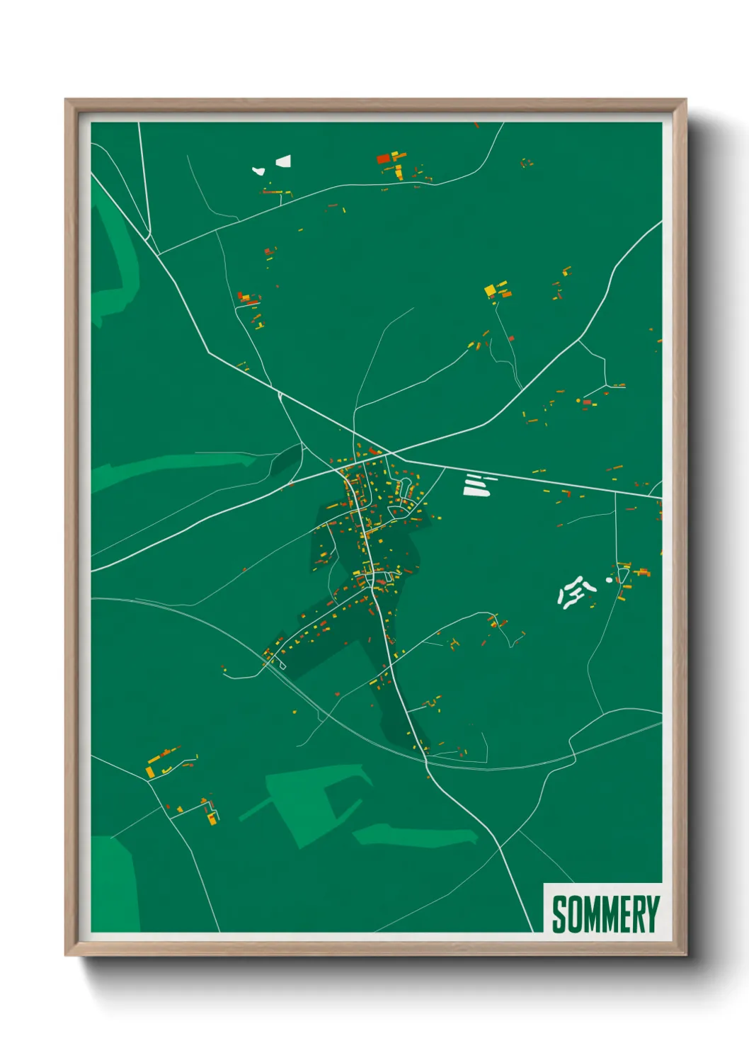 Une affiche de carte sur Sommery