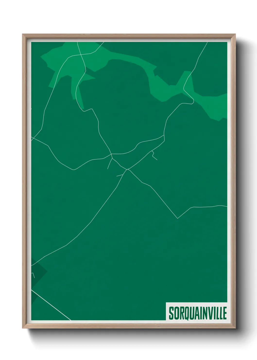 Une affiche de carte sur Sorquainville