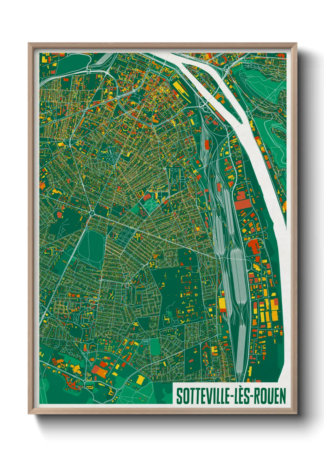 Un poster carteSotteville-lès-Rouen