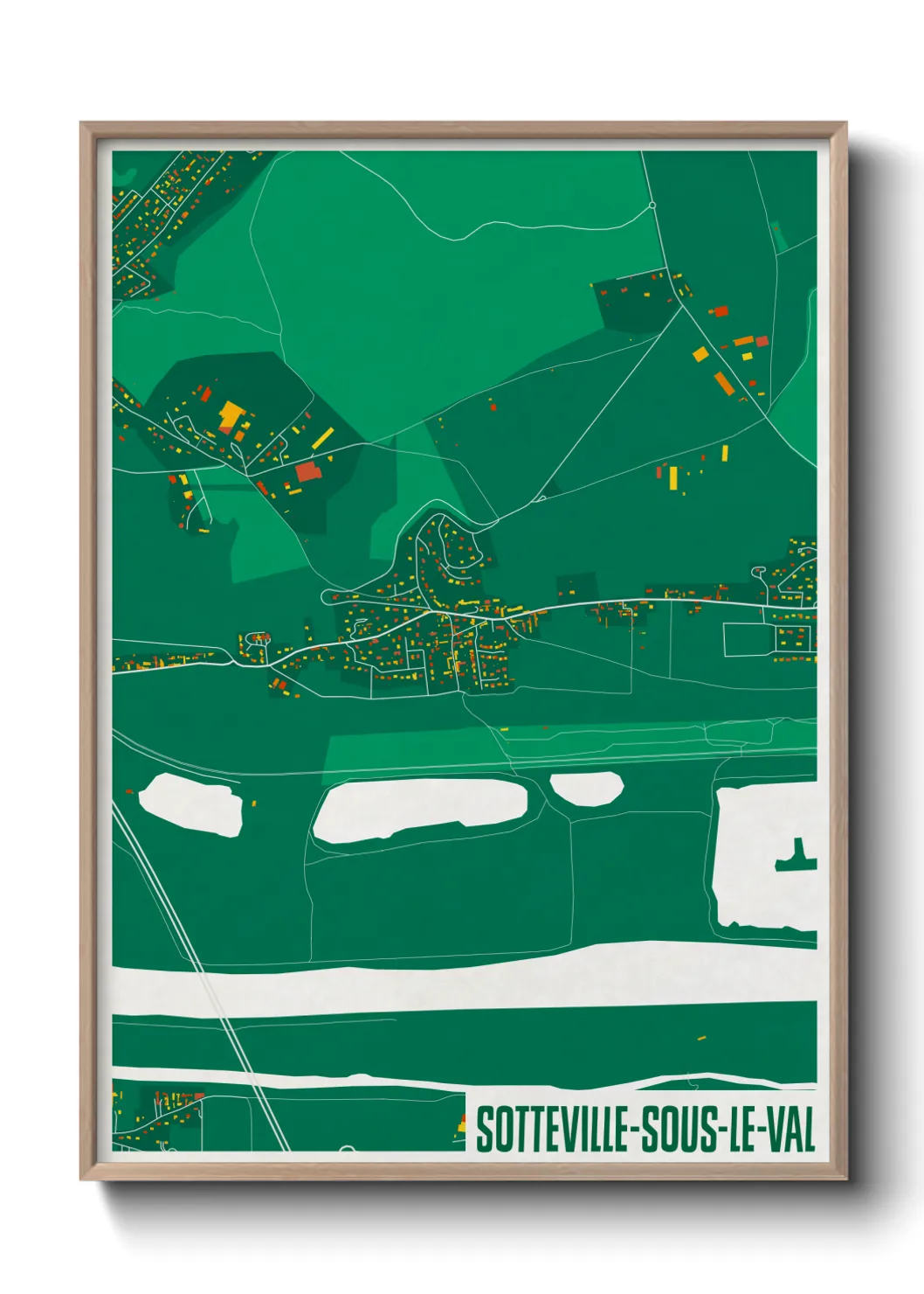 Une affiche de carte sur Sotteville-sous-le-Val