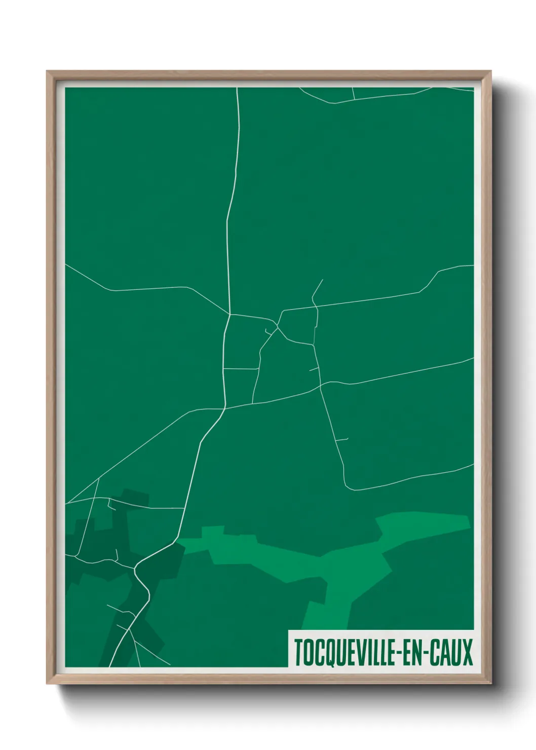 Un poster carteTocqueville-en-Caux