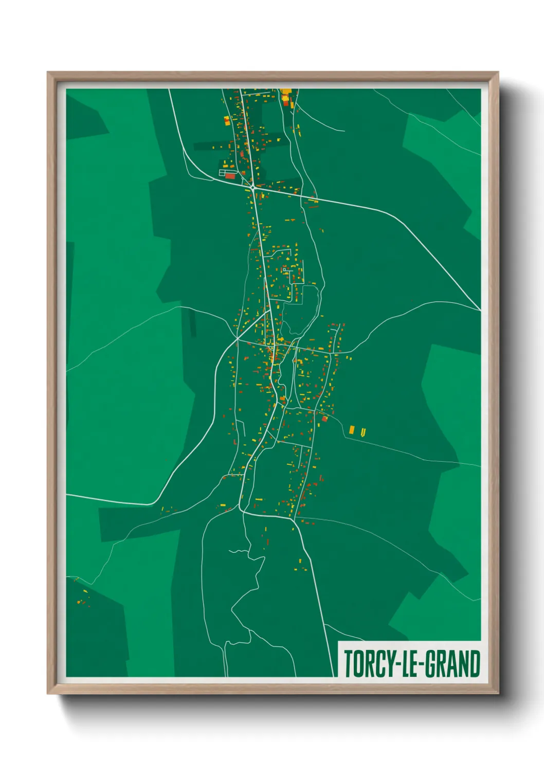 Une affiche de carte sur Torcy-le-Grand