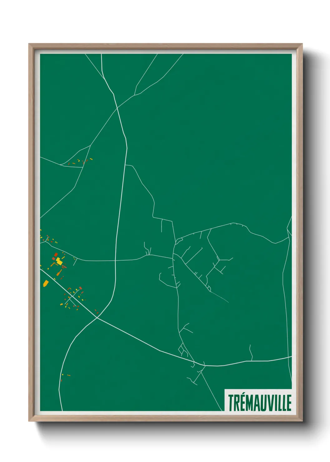 Une affiche de carte sur Trémauville