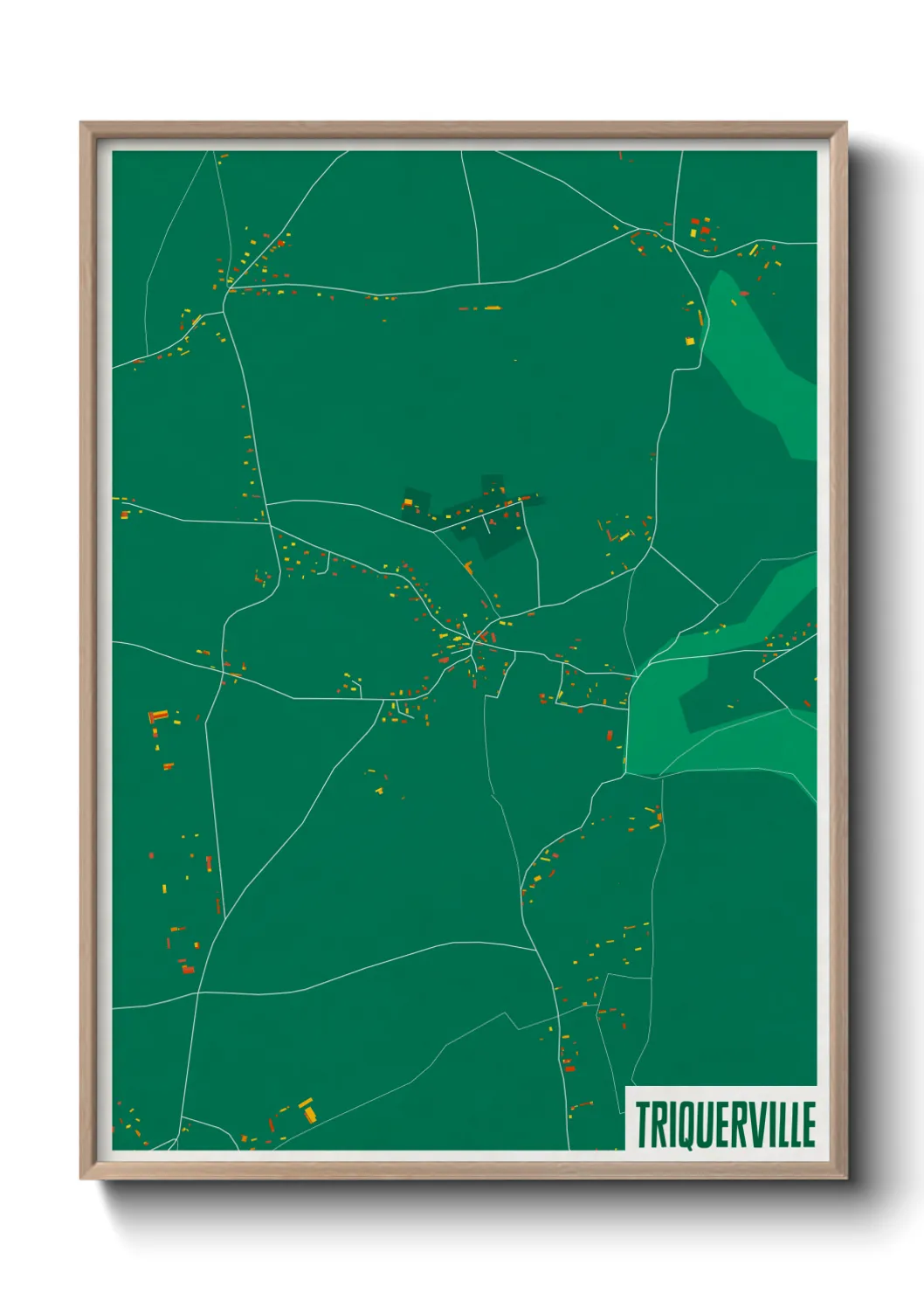 Une affiche de carte sur Triquerville
