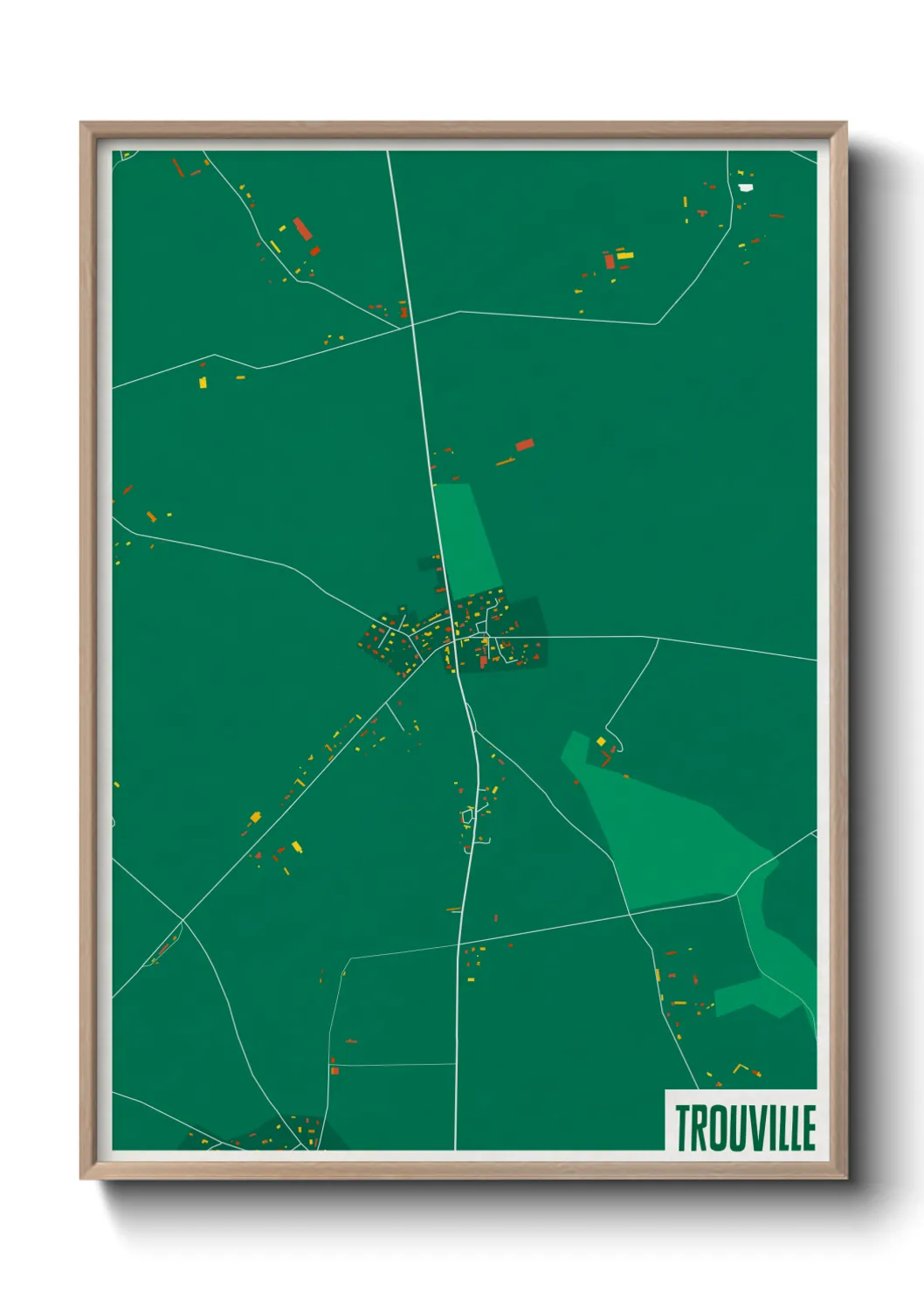 Une affiche de carte sur Trouville