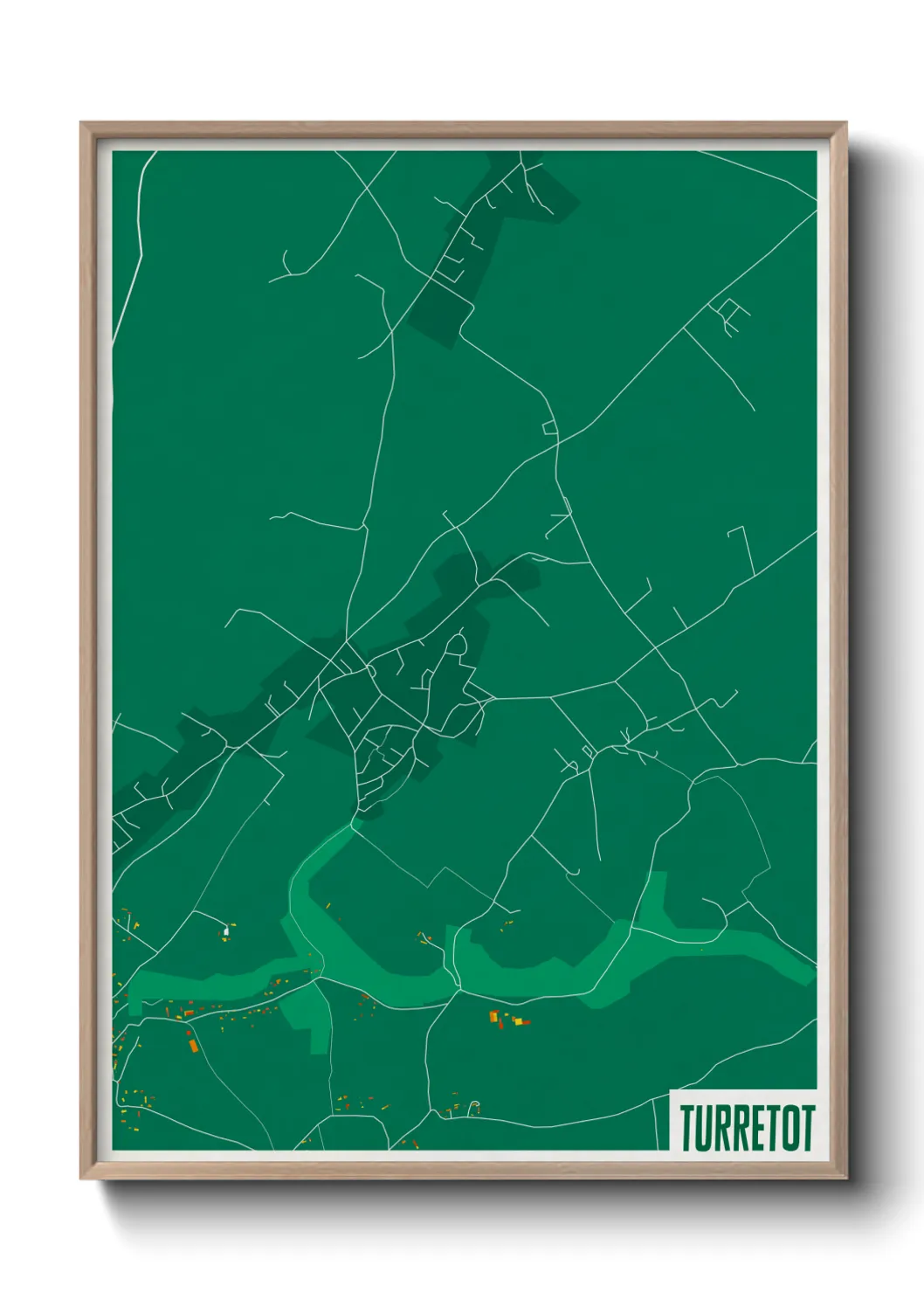 Une affiche de carte sur Turretot