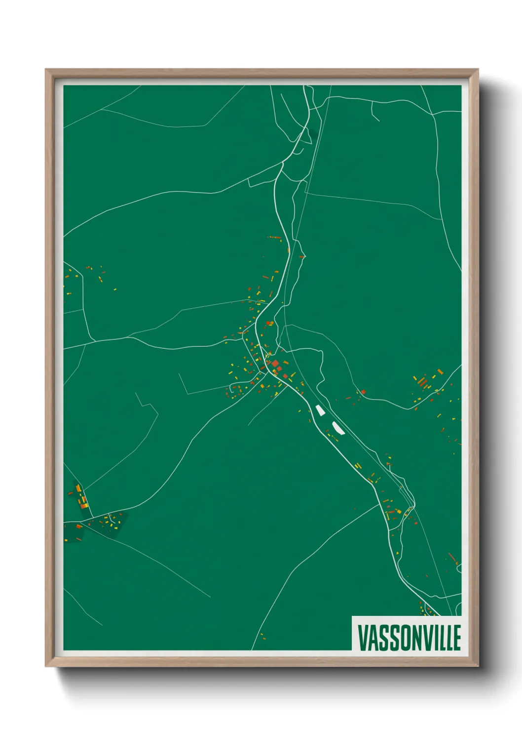 Une affiche de carte sur Vassonville