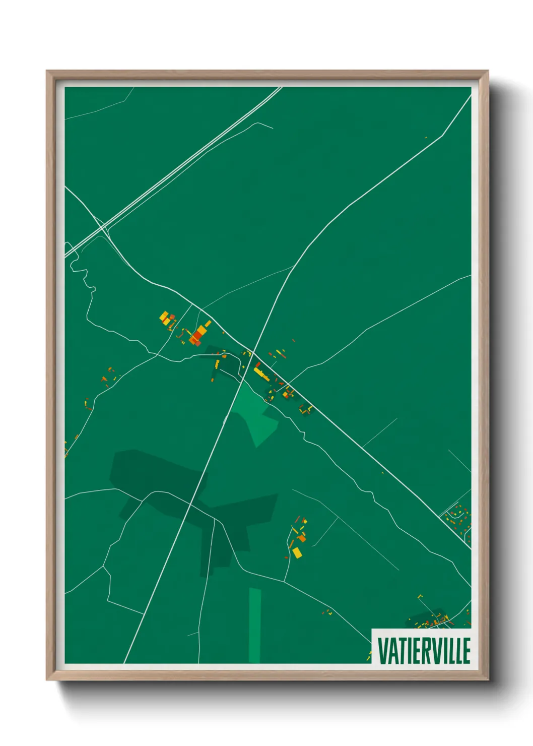 Une affiche de carte sur Vatierville