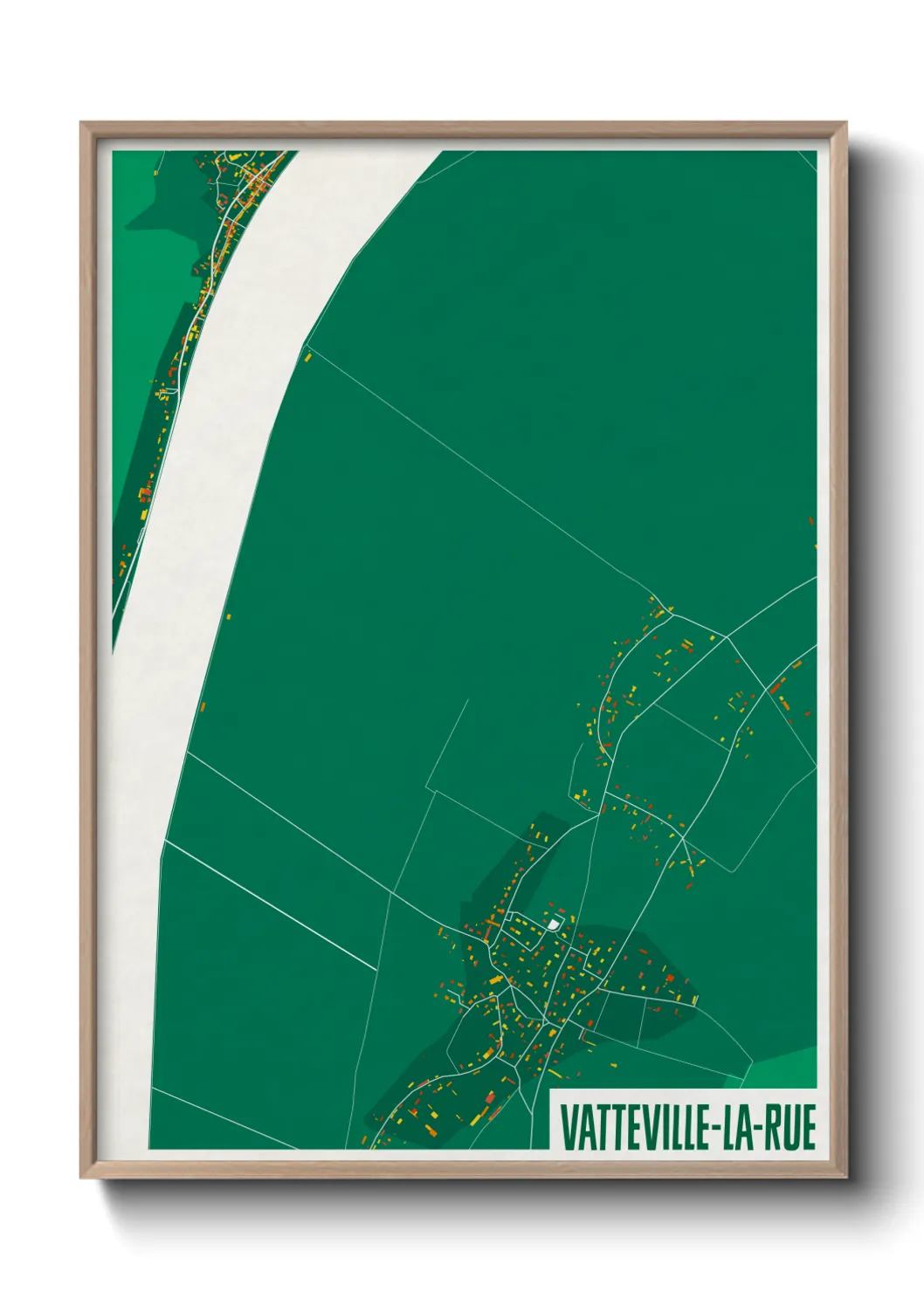 Une affiche de carte sur Vatteville-la-Rue