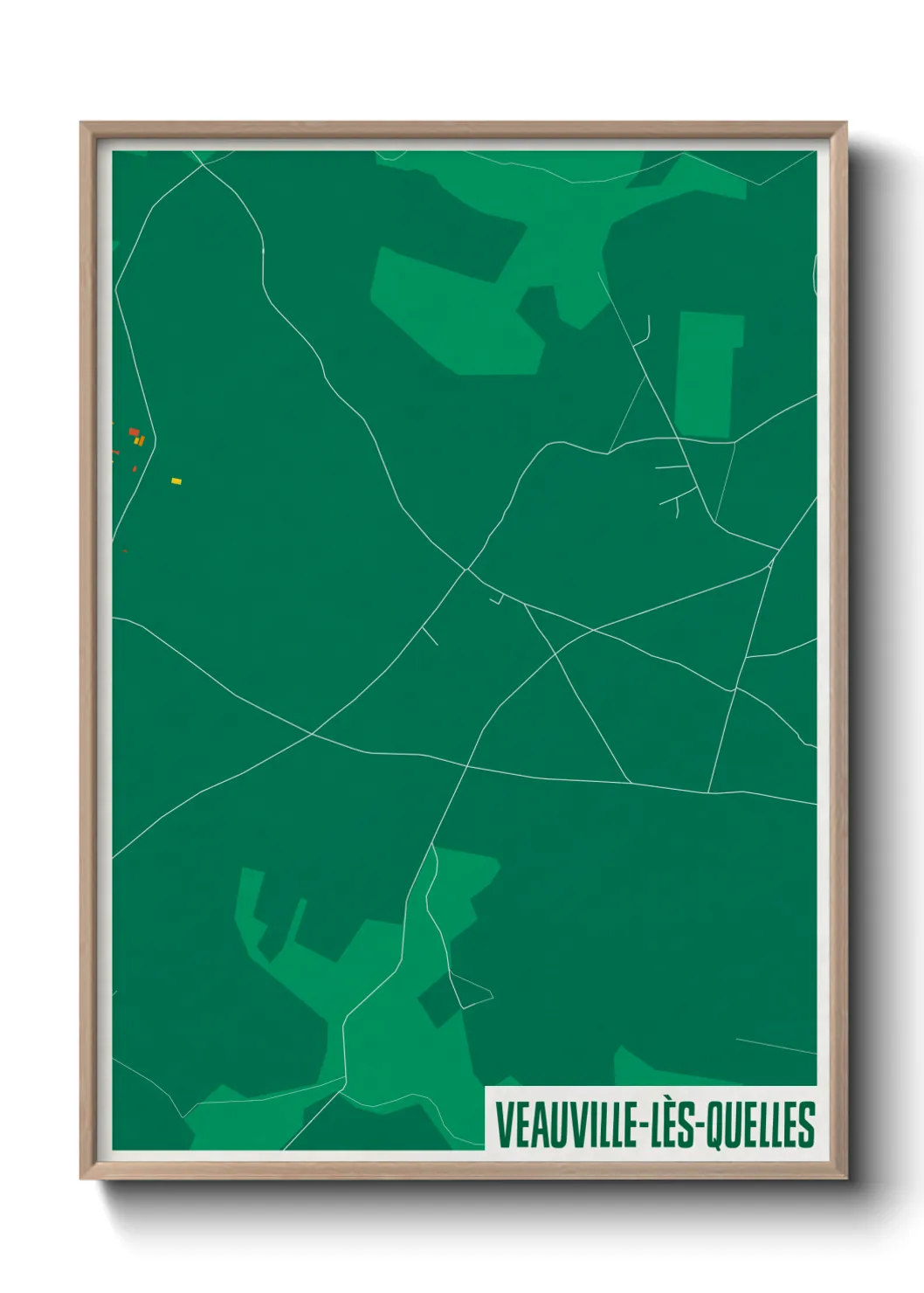 Un poster carteVeauville-lès-Quelles