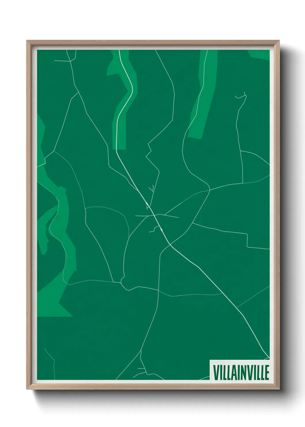 Une affiche de carte sur Villainville