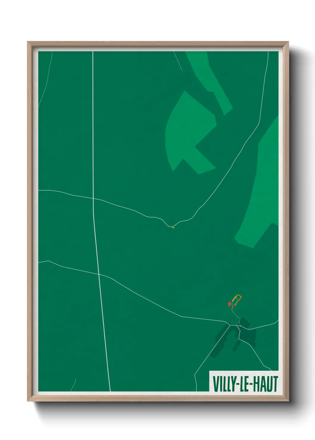 Une affiche de carte sur Villy-le-Haut