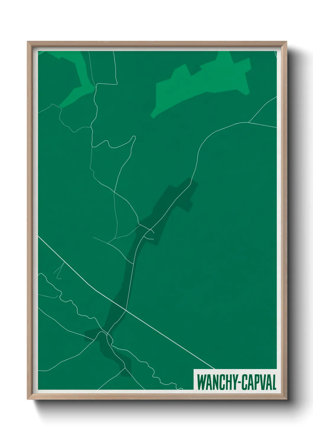 Une affiche de carte sur Wanchy-Capval