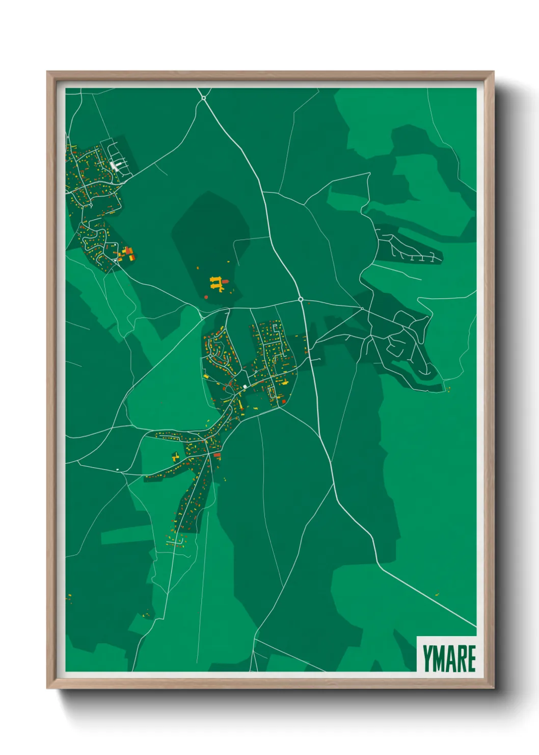 Une affiche de carte sur Ymare