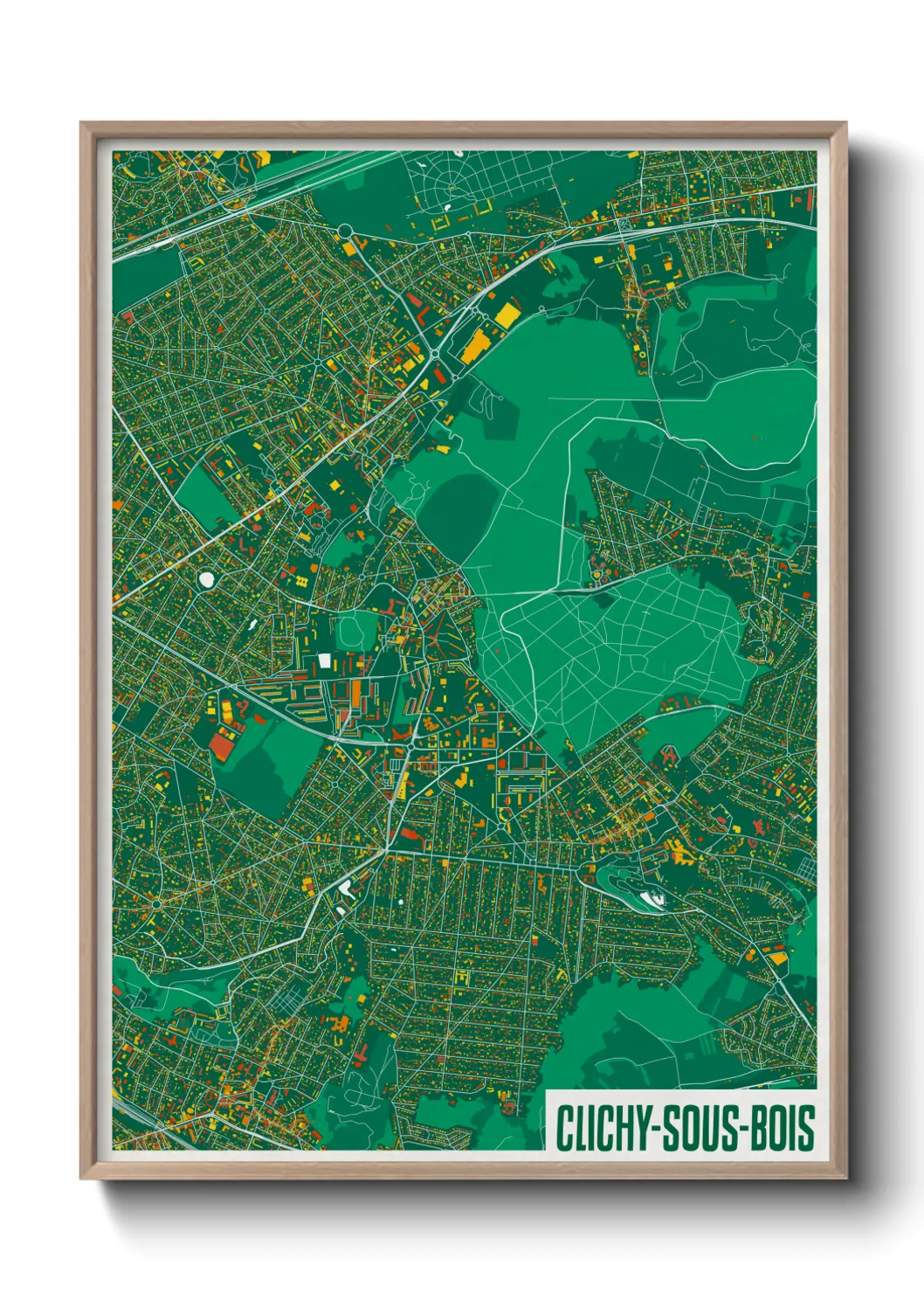 Une affiche de carte sur Clichy-sous-Bois