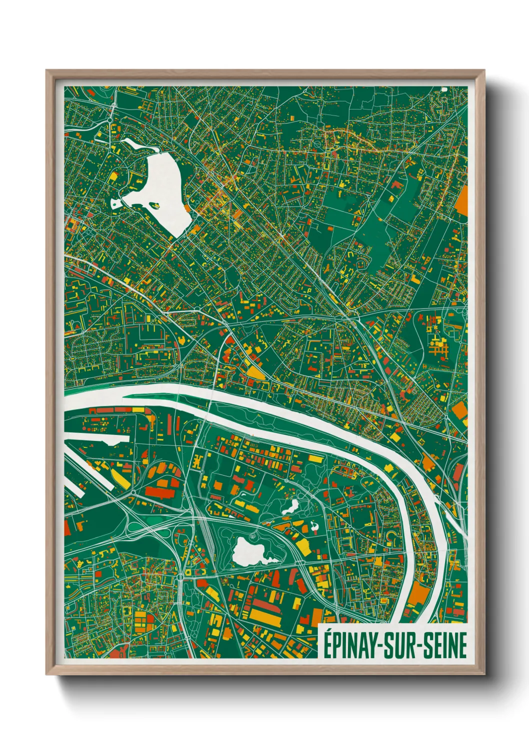 Une affiche de carte sur Épinay-sur-Seine