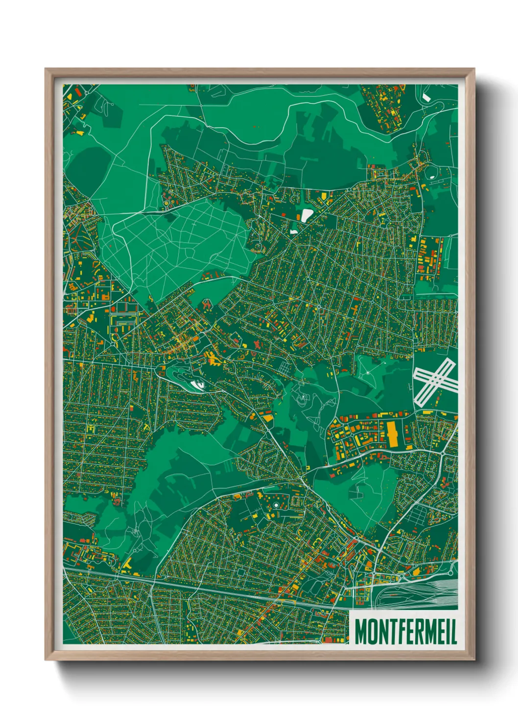 Une affiche de carte sur Montfermeil