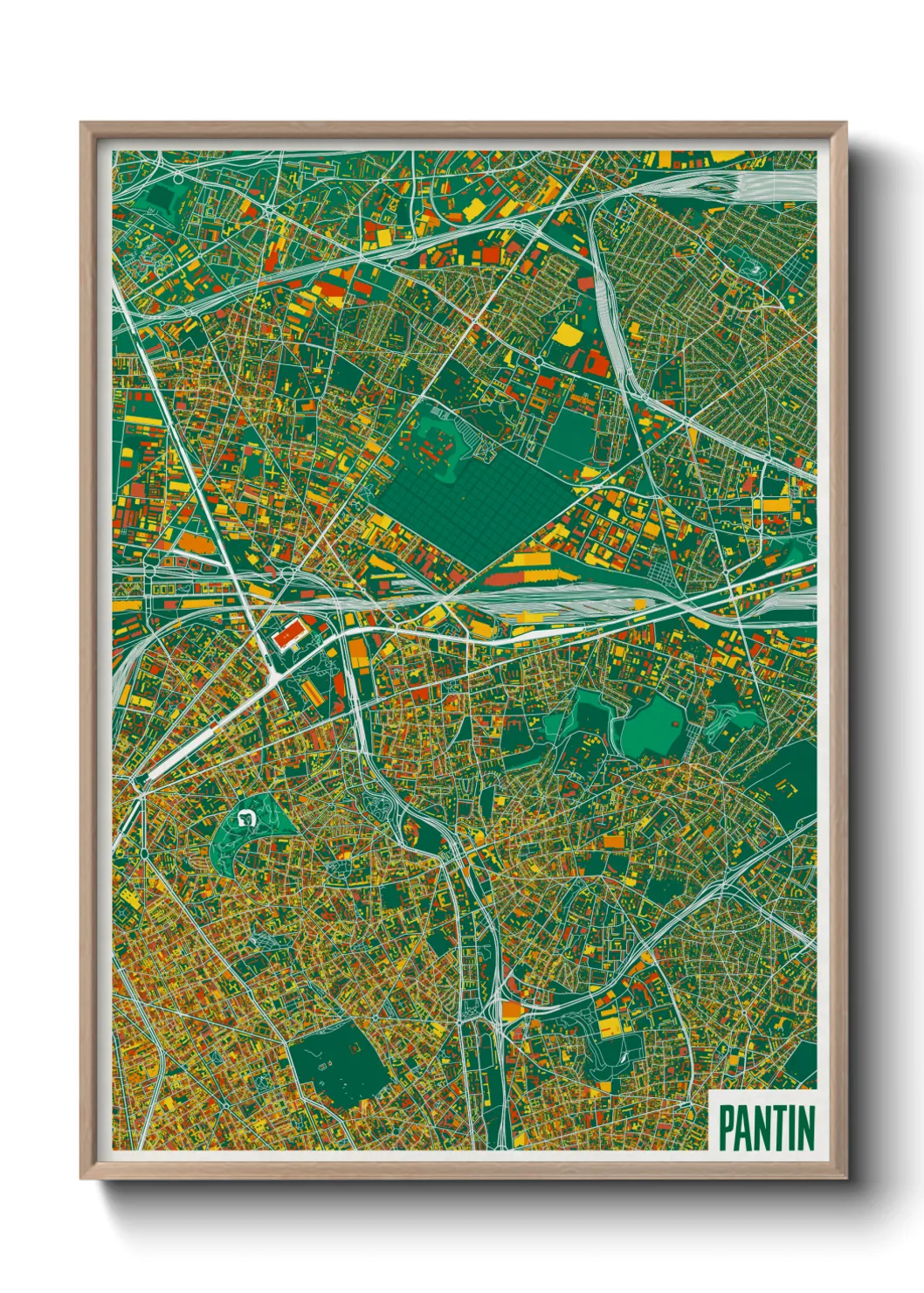 Une affiche de carte sur Pantin