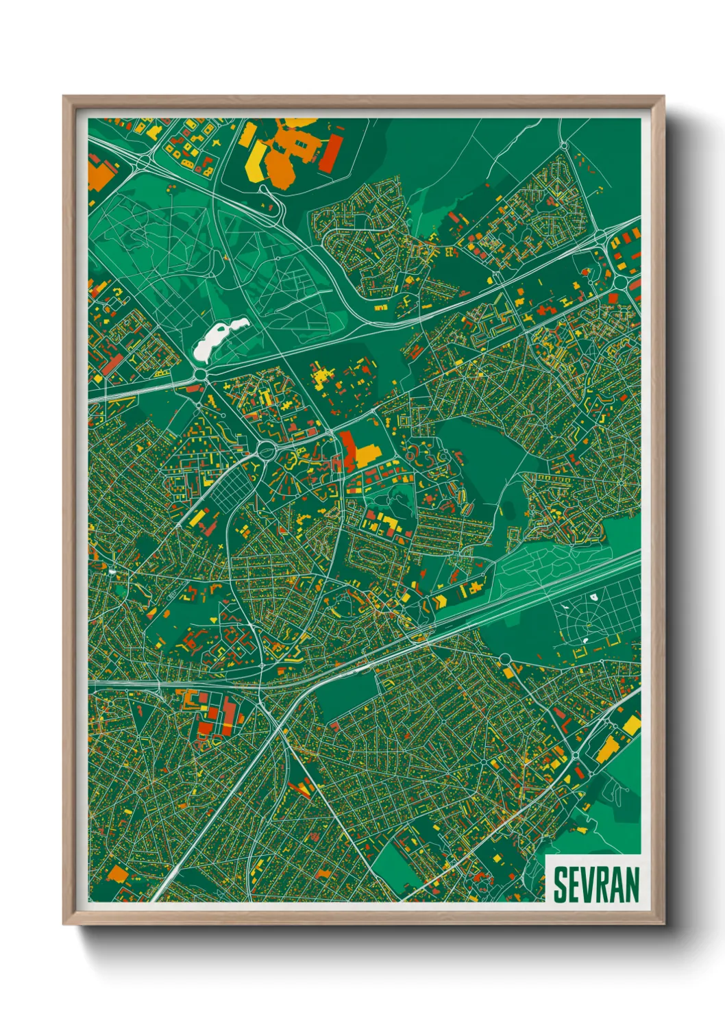 Une affiche de carte sur Sevran