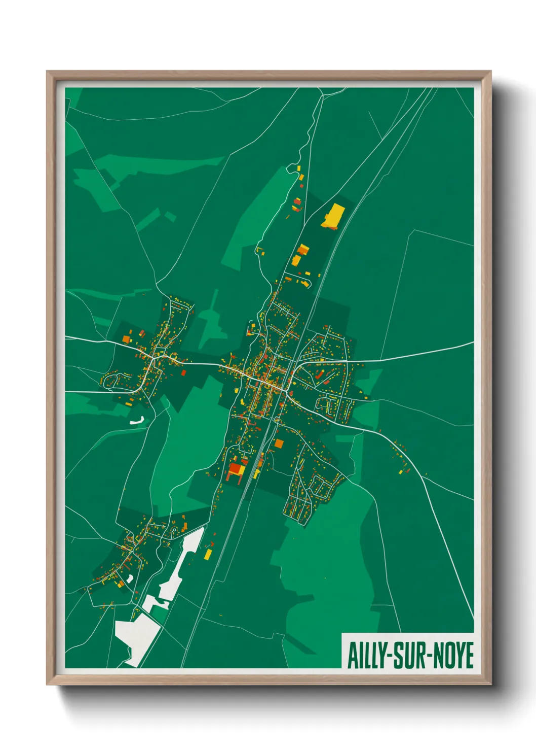 Un poster carteAilly-sur-Noye