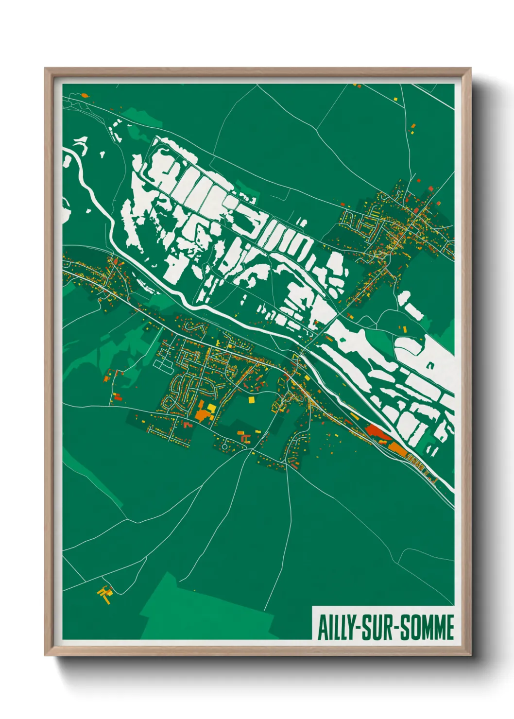 Un poster carteAilly-sur-Somme