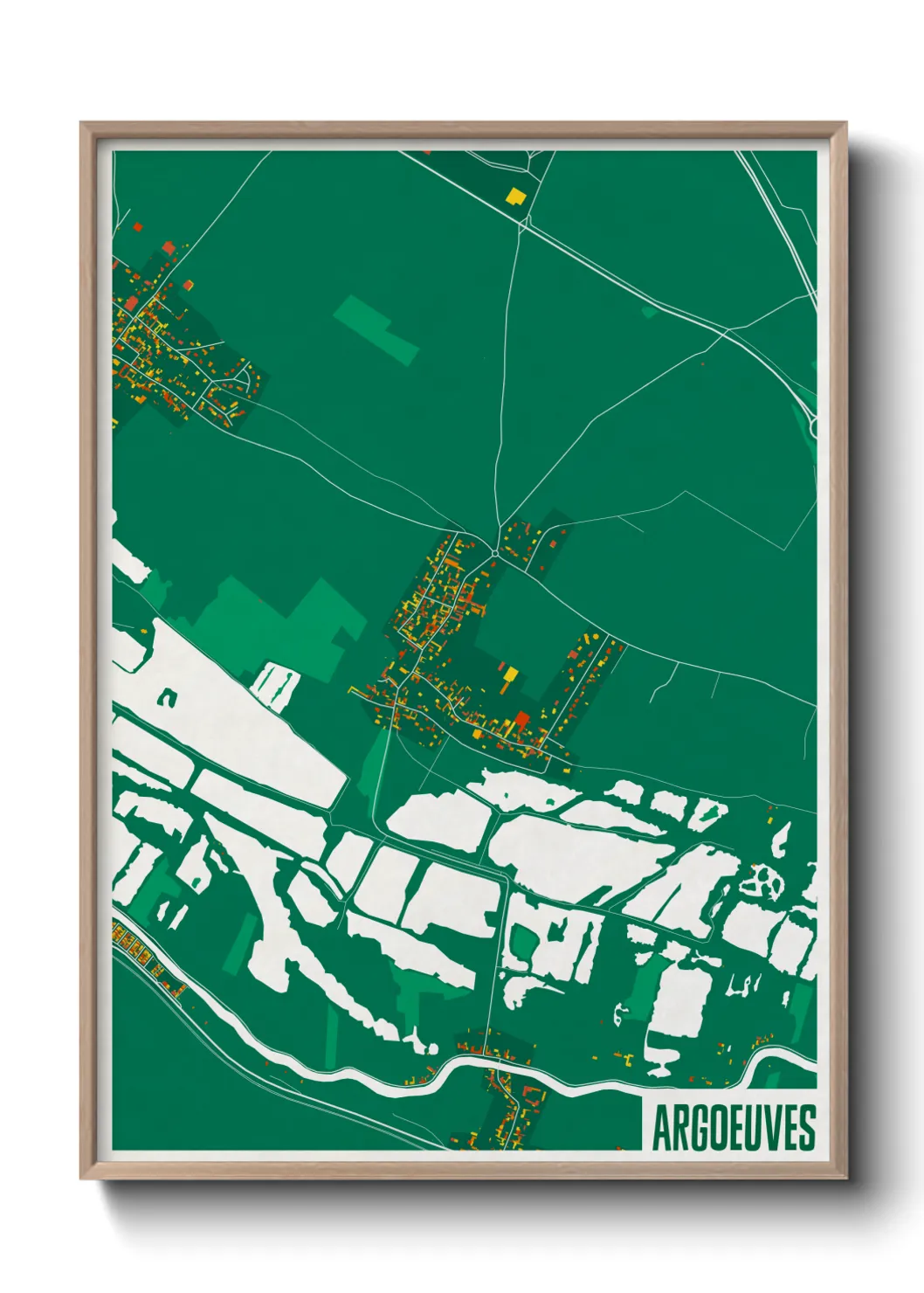 Une affiche de carte sur Argoeuves