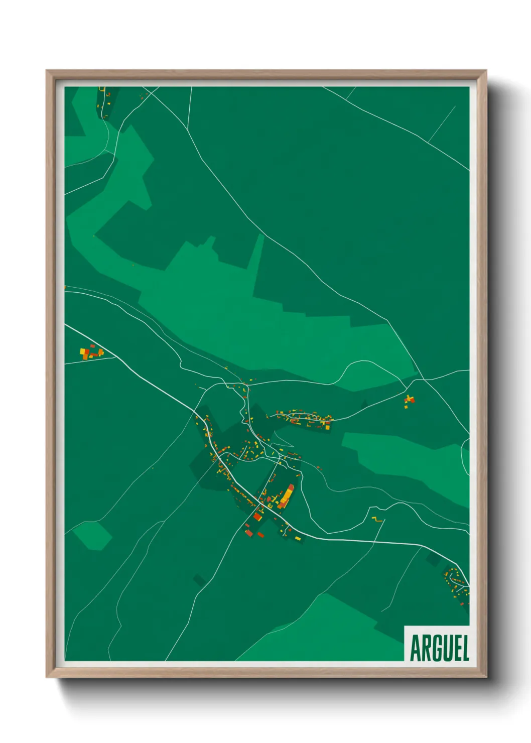 Une affiche de carte sur Arguel