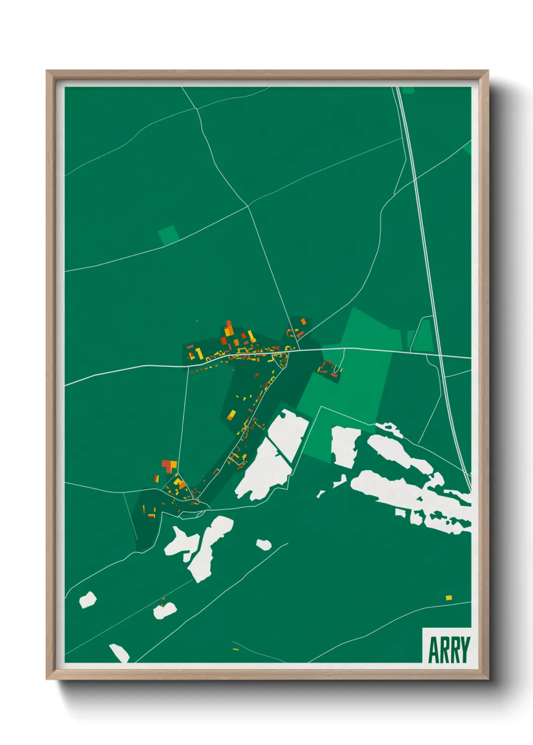 Une affiche de carte sur Arry