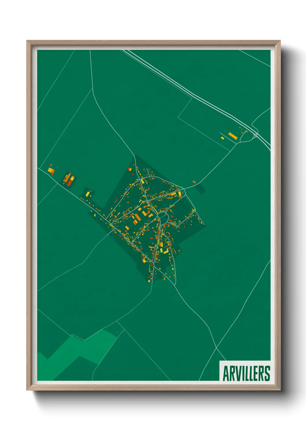 Une affiche de carte sur Arvillers